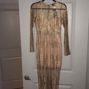 NWT Gold Mesh Dress